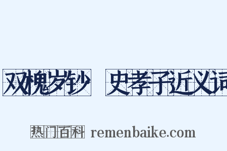 双槐岁钞·史孝子近义词是什么意思的图片